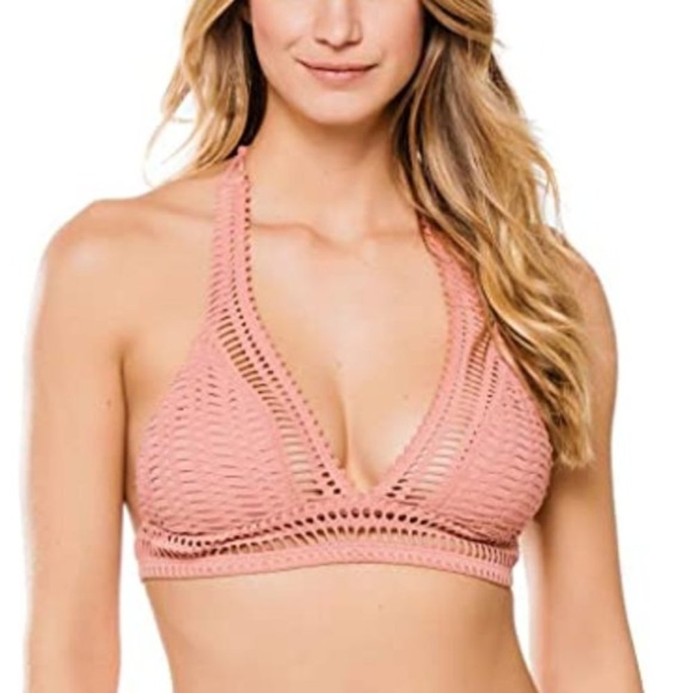 Robin Piccone 'Sophia' Crochet Halter Bikini Top